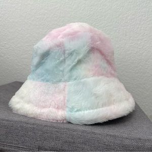 Pastel Furry Bucket Hat